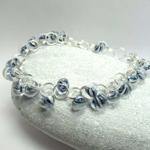 Boro glass drop bracelet - Picture 3 of 8